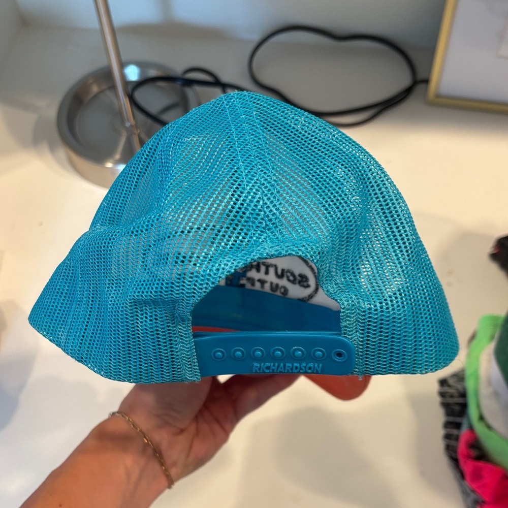 Patagonia Trucker Hat with Teal and Orange - Picture 3 of 3